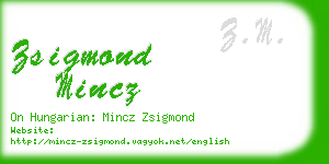 zsigmond mincz business card